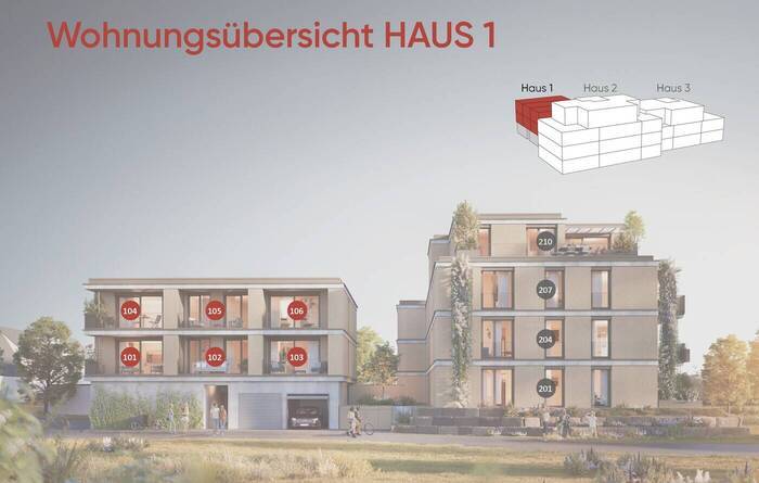 Wohnungen Haus 1